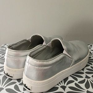 Sam Edelman Metallic Leather Slip-on Sneakers